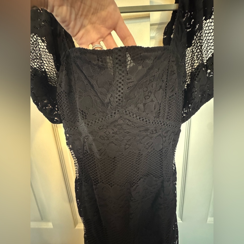 Anthropologie Free People Black Lace Versatile Dress - Picture 6 of 8
